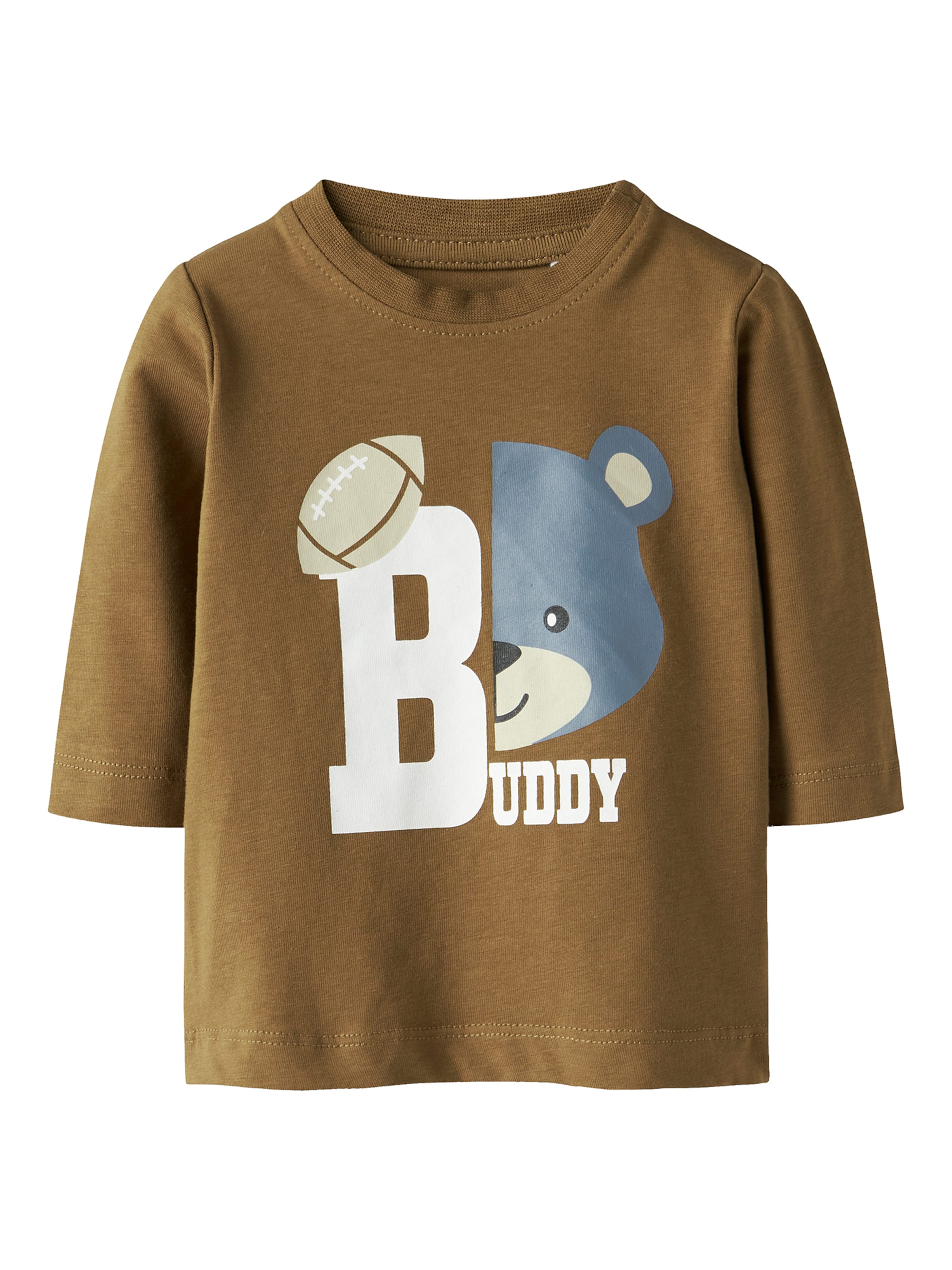 NAME IT Póló 'NBMSHOUT' - barna: elől