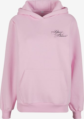 Miss Tee Sweatshirt 'Give A Damn' in Pink: Vorderseite
