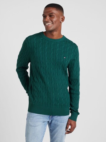 TOMMY HILFIGER Свитер 'Classic' в Зеленый: спереди