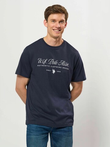 Coupe regular Chemise ' UMDag ' U.S. POLO ASSN. en bleu : devant
