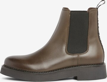 Tommy Jeans Chelsea boots in Bruin: voorkant