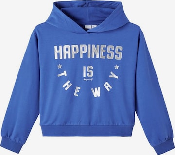 NAME IT Sweatshirt 'Happines' i blå: forside