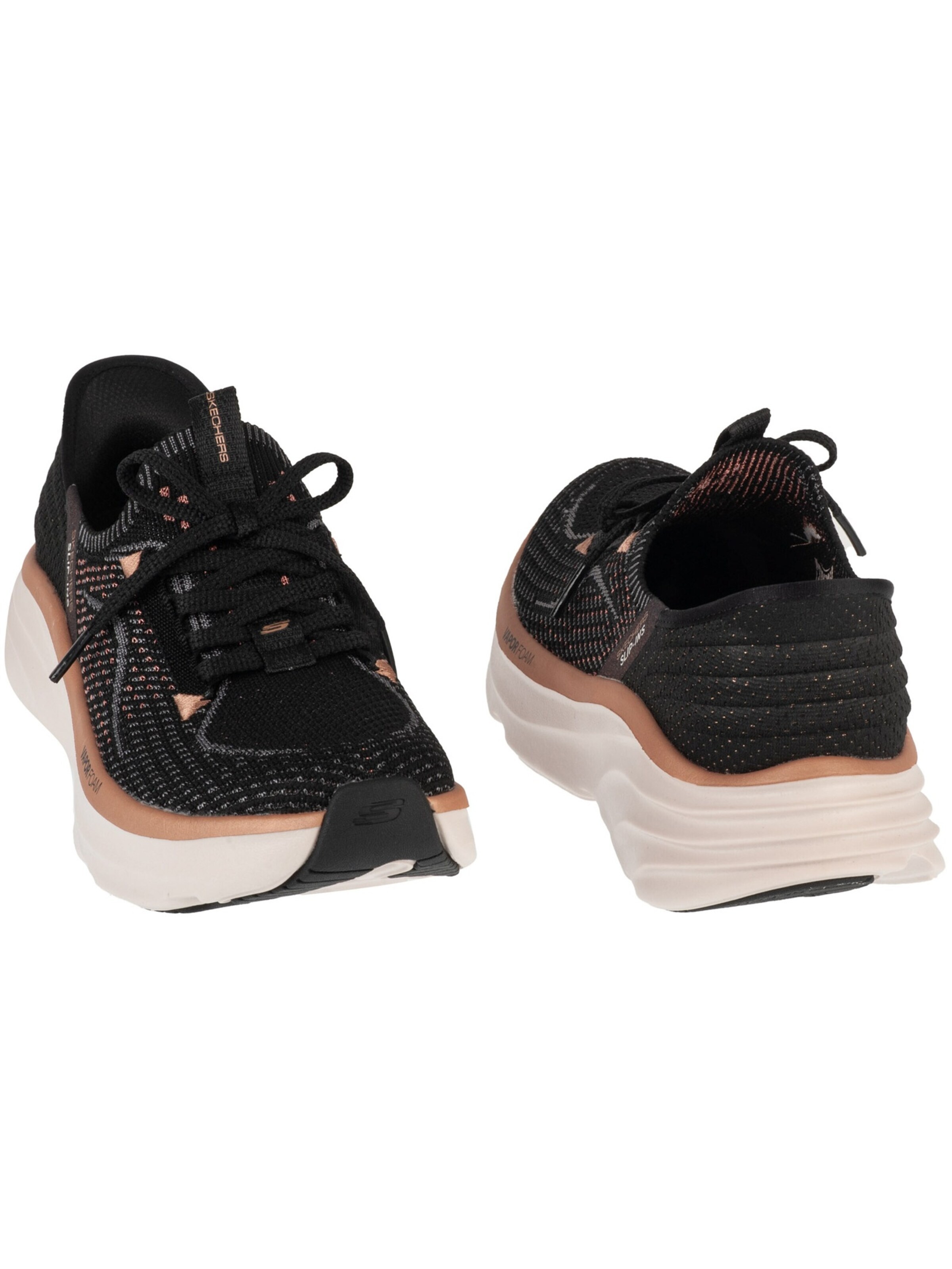 SKECHERS Sneakers laag 'Skechers Slip-Ins: D'lux Vapor - Evening Glow' in Zwart