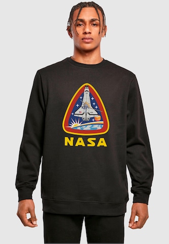 Merchcode Sweatshirt 'NASA - Lift Off' in Black: front
