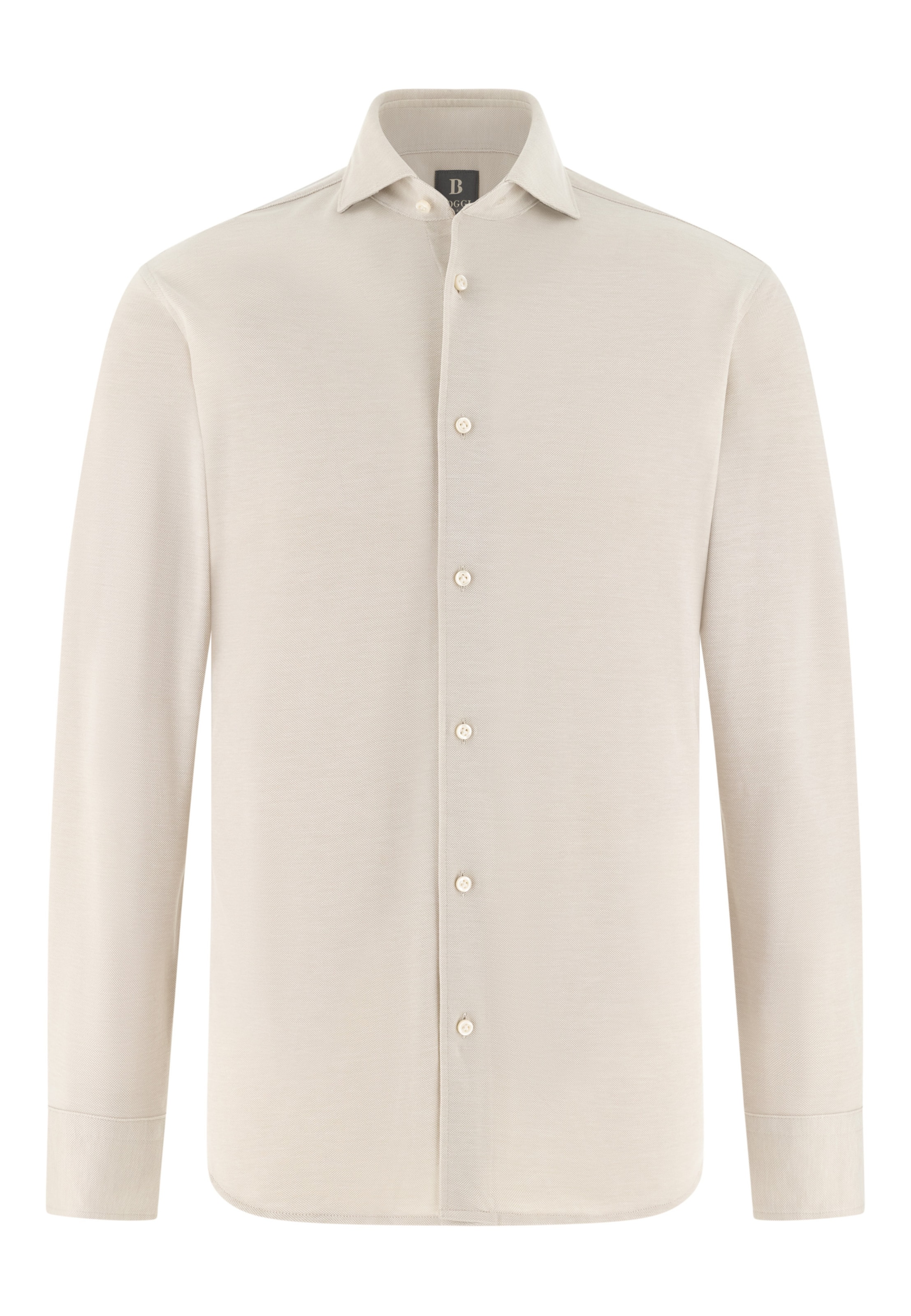 Boggi Milano Button Up Shirt in Beige: front