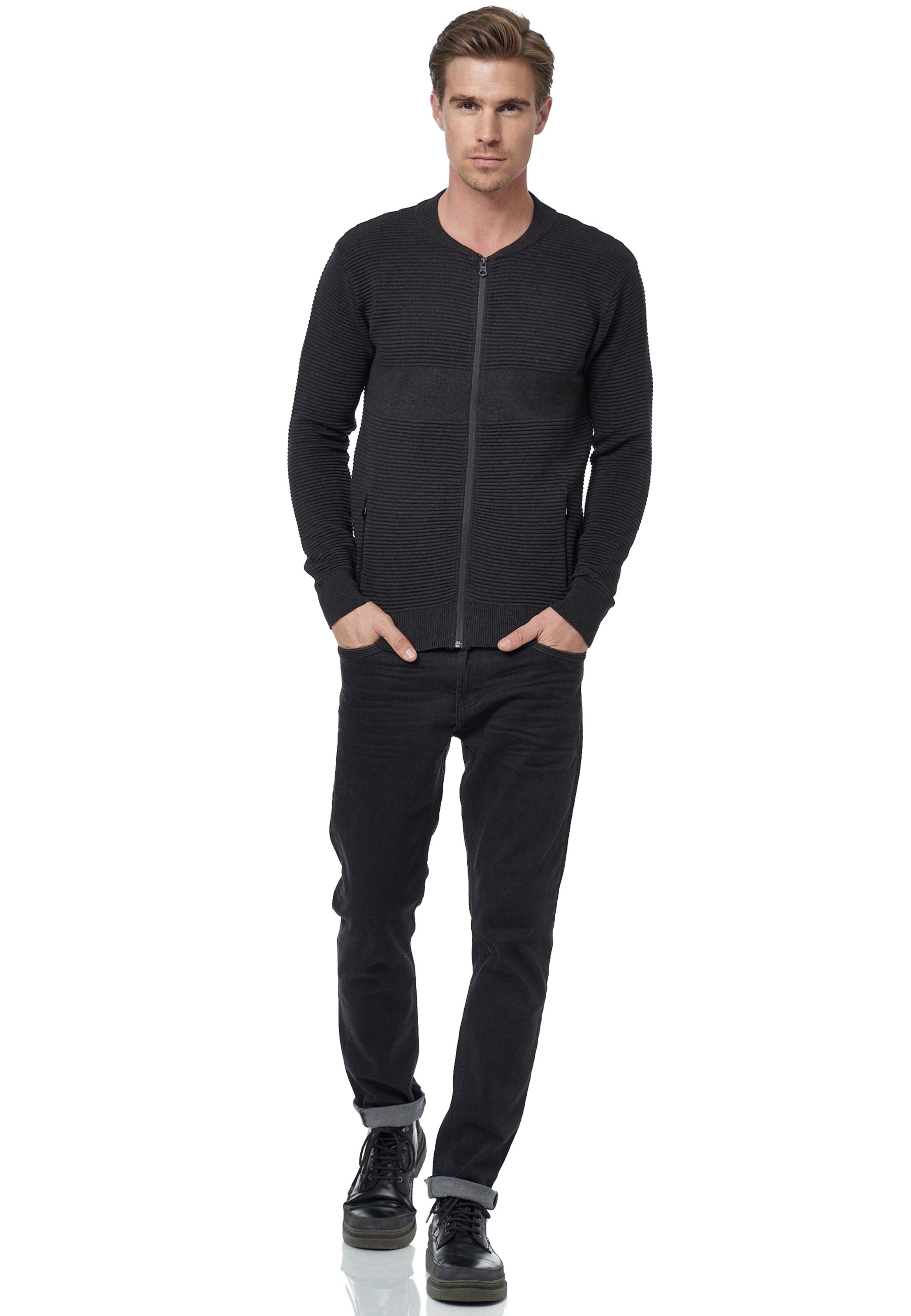 Rusty Neal Strickjacke in Grau