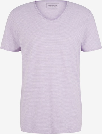 T-Shirt TOM TAILOR DENIM en violet : devant