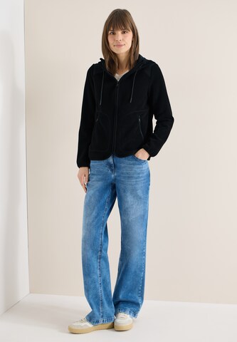 CECIL Fleecejacke in Schwarz