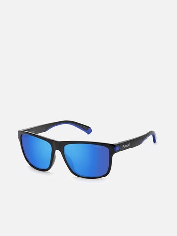 Lunettes de soleil 'Polaroid PLD 2123/S Black blue 57/16/140 MAN Sunglasses' Polaroid en noir : devant