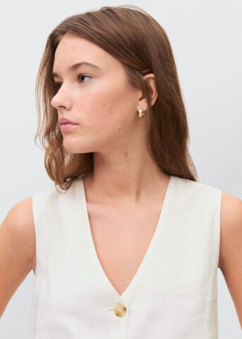 MANGO TEEN Vest 'Linenv' in White