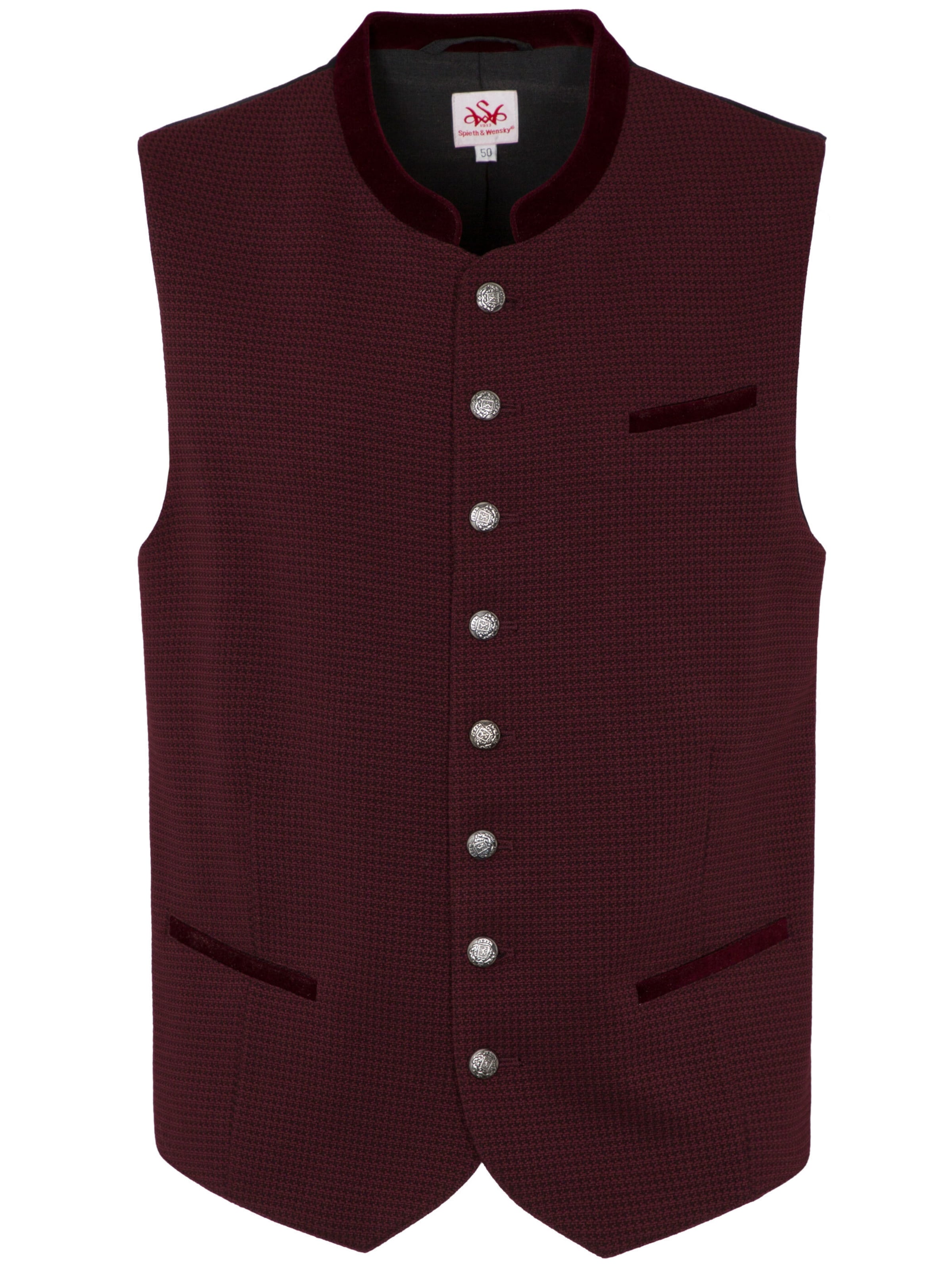 Gilet folklorique SPIETH & WENSKY en rouge : devant