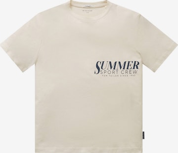 T-Shirt TOM TAILOR en beige : devant