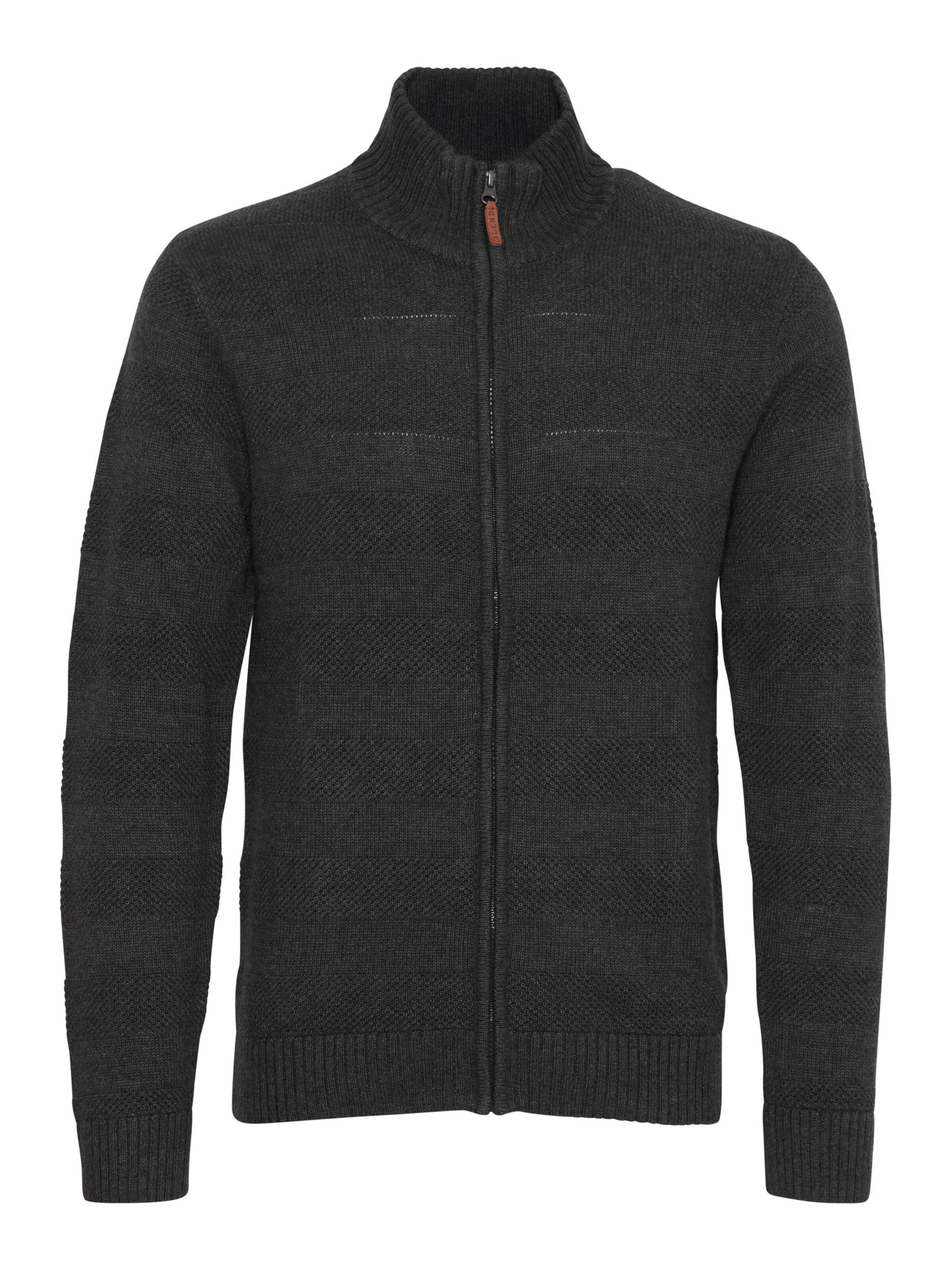 BLEND Strickjacke ' GALMARO ' in Grau: Vorderseite