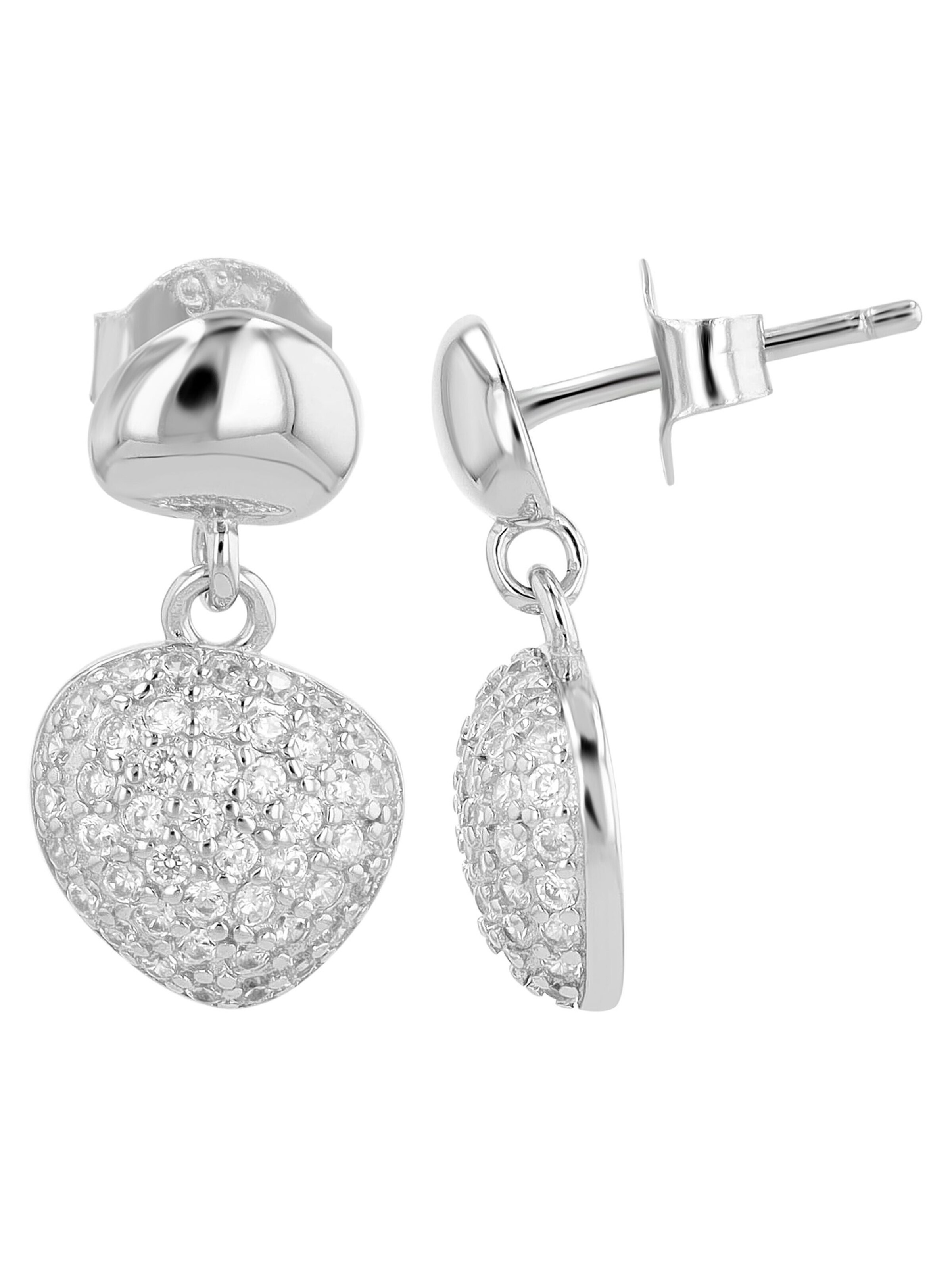 Akzent Earrings '"Karin" aus 925 Sterlingsilber, rhodiniert, langlebig' in Silver