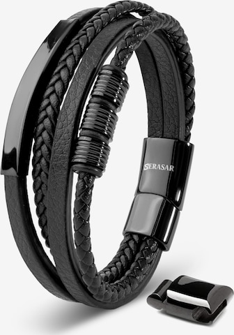 SERASAR Armband 'Brave' in Zwart: voorkant