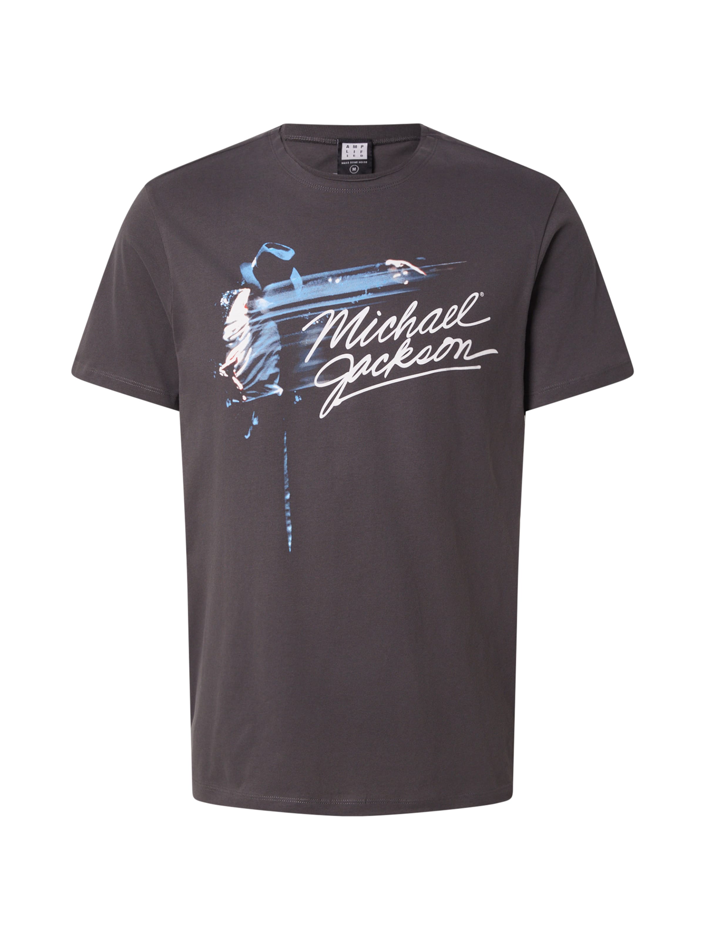 T-Shirt 'MICHAEL JACKSON KING OF POP' AMPLIFIED en gris : devant
