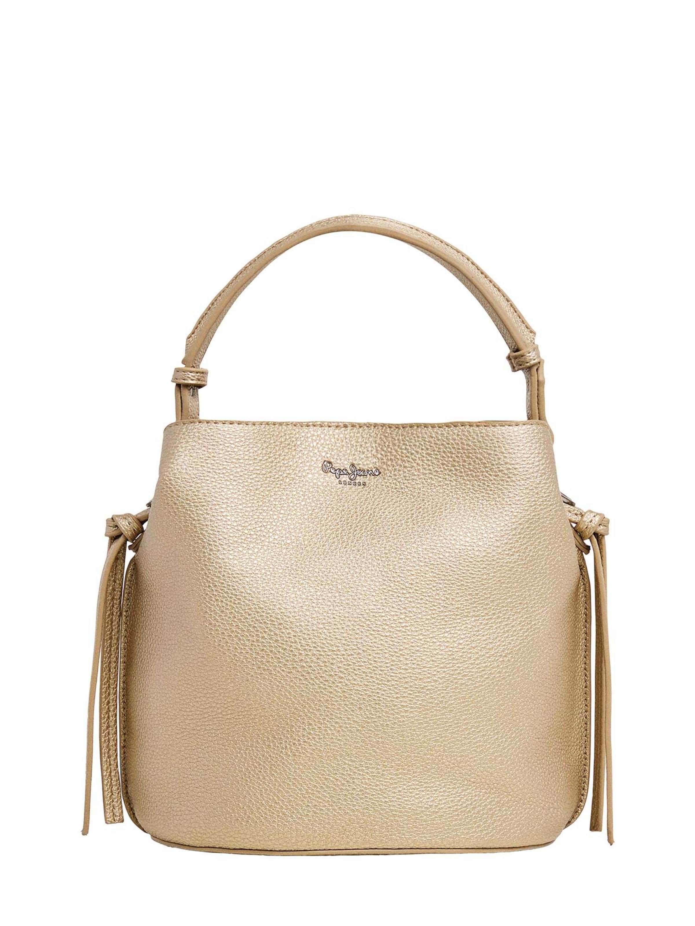 Borsa a mano 'TYLER SCRIPT' di Pepe Jeans in oro: frontale