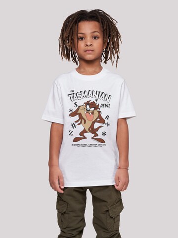 F4NT4STIC Shirt 'Looney Tunes Taz Vintage Tasmanian Devil Cartoon' in Weiß: Vorderseite