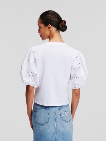 Karl Lagerfeld Blouse 'Lace' in White