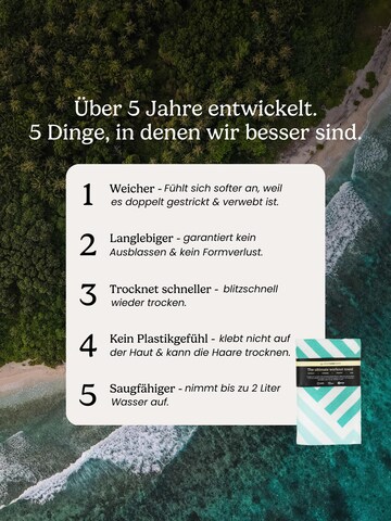 woodsandwaves Strandtuch 'Mint Relaxation' in Mischfarben