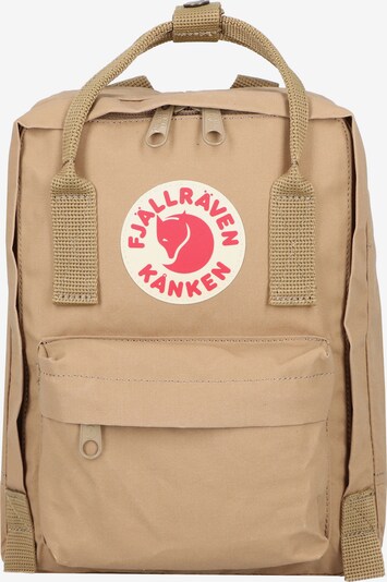 Fjällräven Rucksack 'Kanken' in camel / rot / weiß, Produktansicht