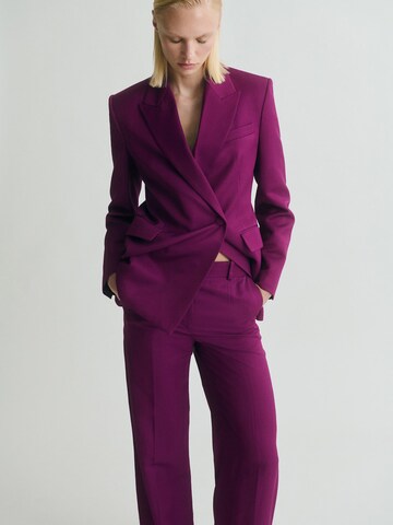 MANGO Regular Bandplooibroek 'ANNA' in Roze