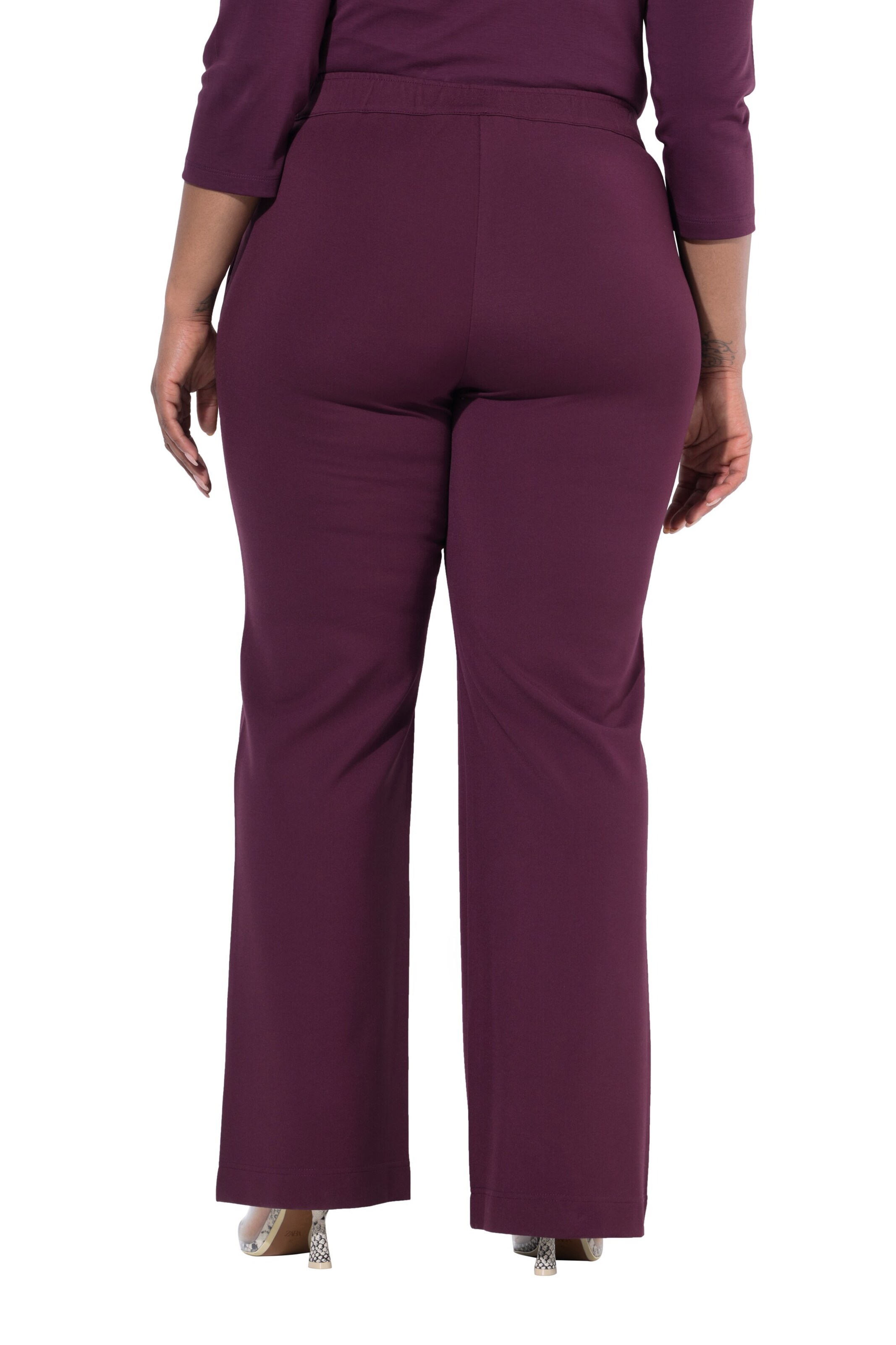 Ulla Popken Wide leg Broek in Rood