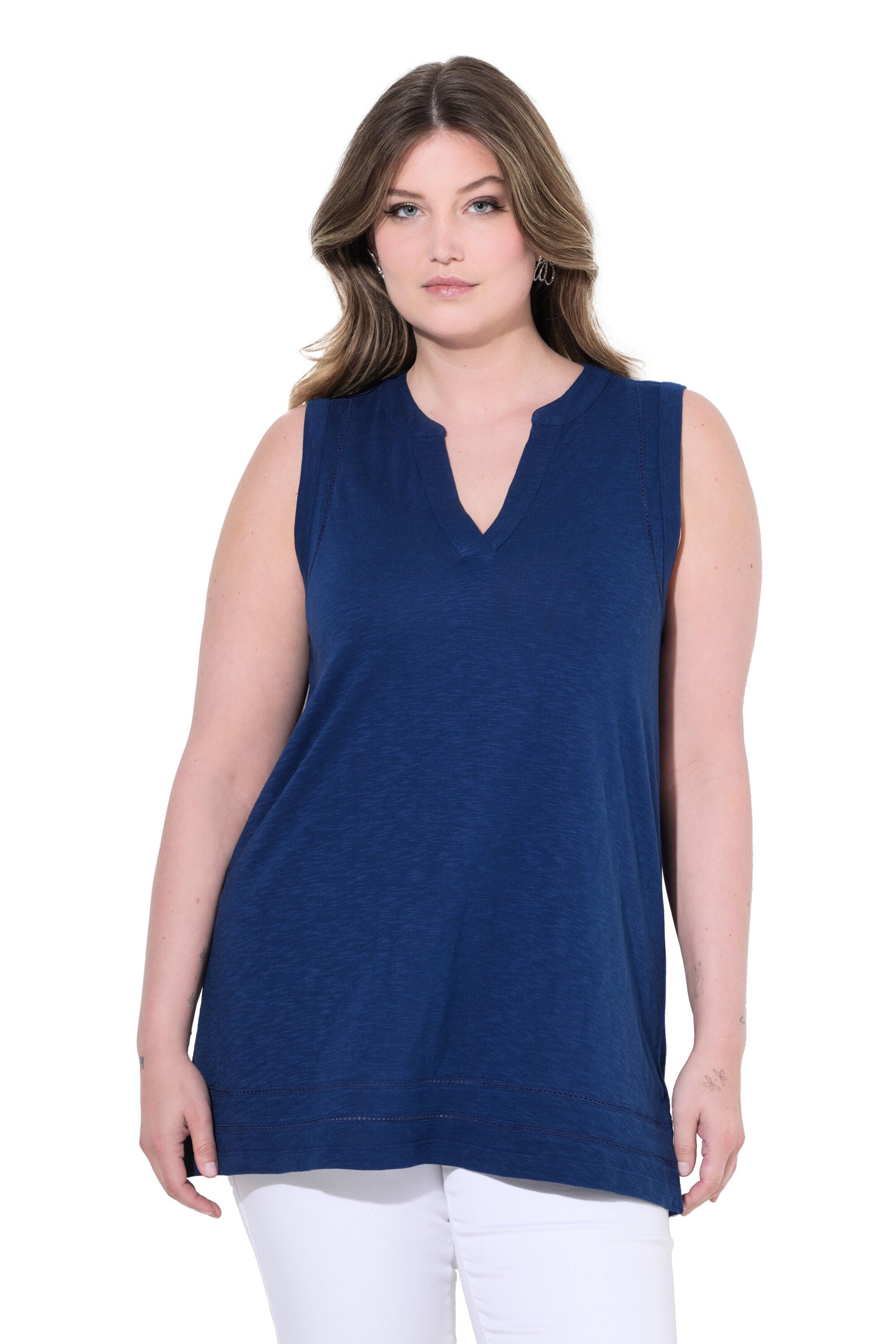 MIAMODA Knitted top in Blue: front
