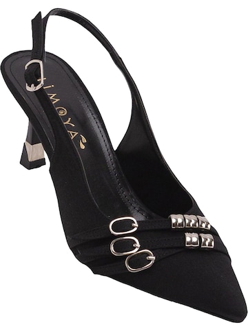 Limoya Slingpumps 'Rosig' in Zwart: voorkant