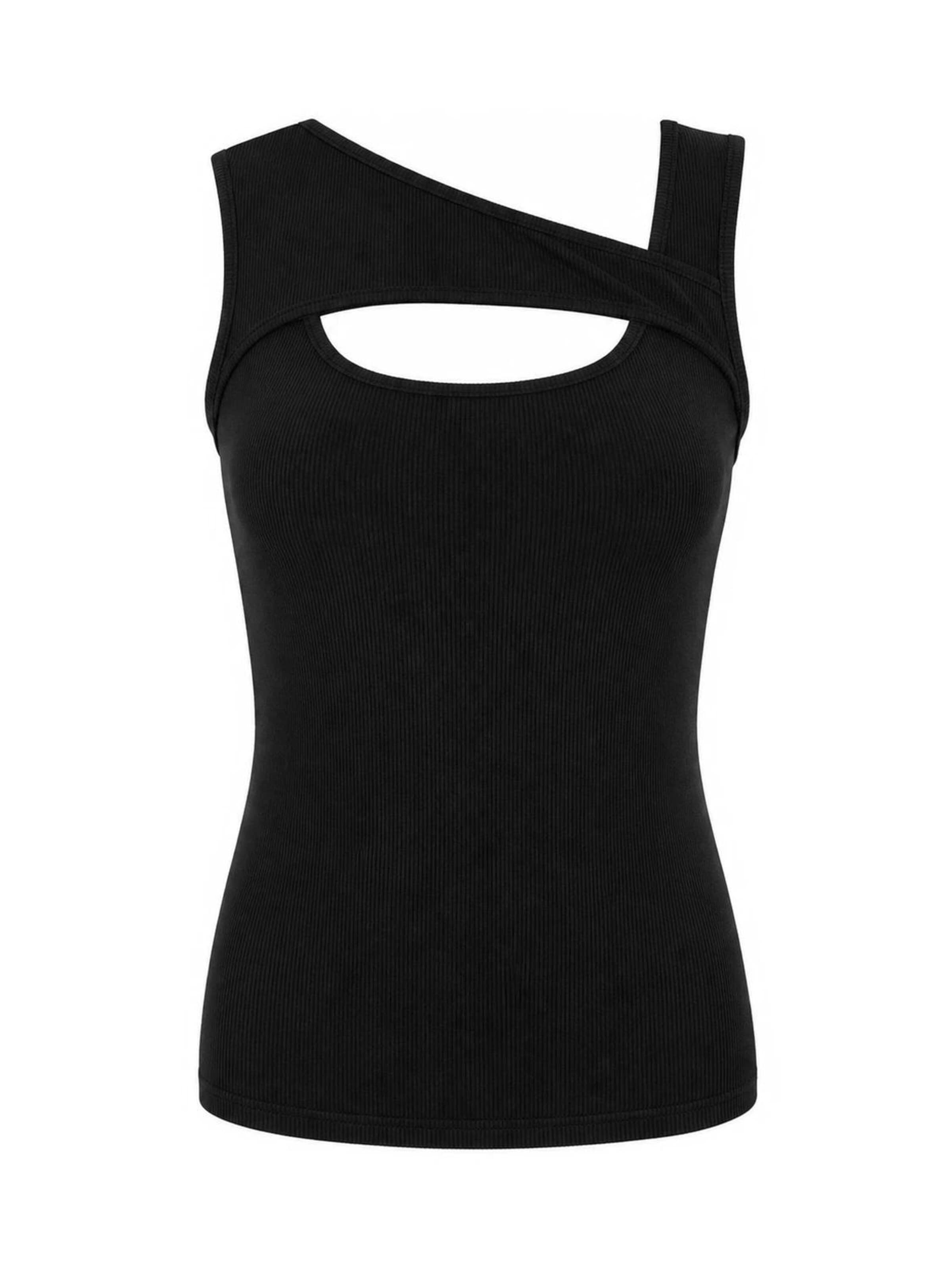 AOTTORI Top in Black: front