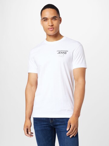 Calvin Klein Jeans - Camiseta 'Future Galaxy' en blanco: frente