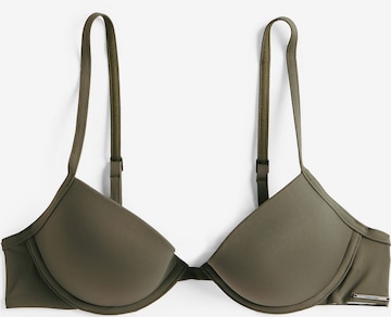 Calvin Klein Swimwear Push-up Bikinitop 'Essentials' in Groen: voorkant