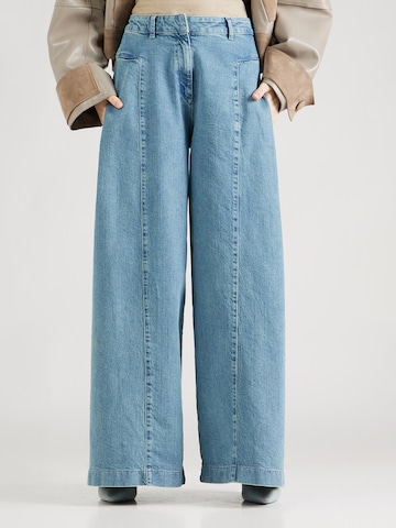 REMAIN Wide leg Jeans in Blauw: voorkant