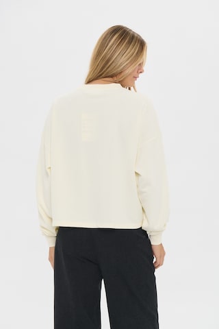 SAINT TROPEZ Sweatshirt 'IdamayeSZ' in White