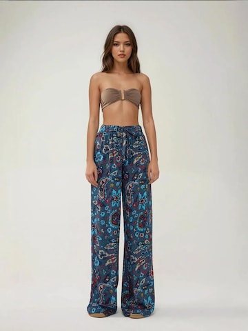 Wide Leg Pantalon Hiccup en bleu