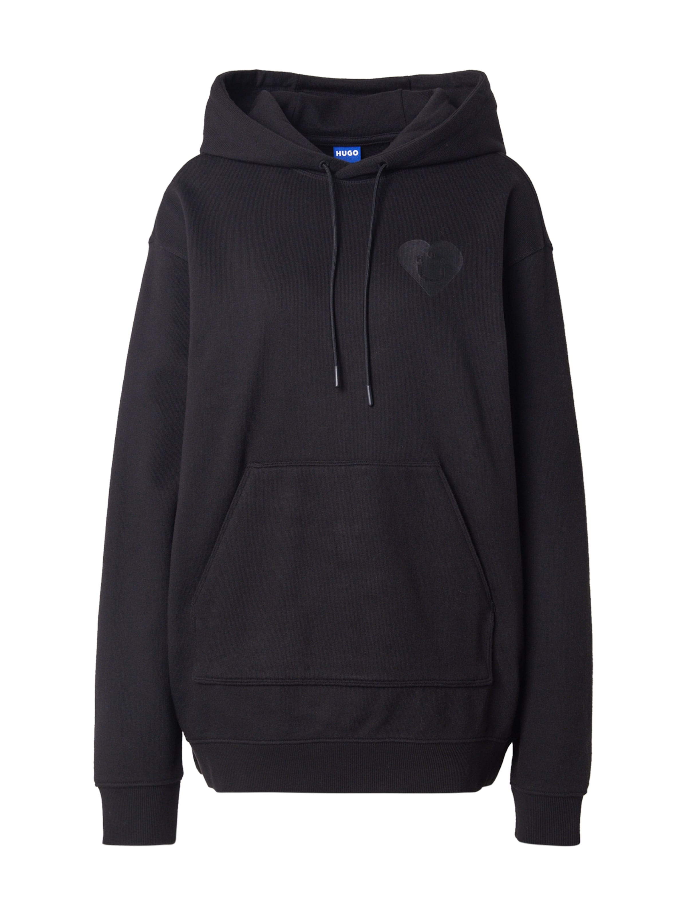HUGO Sweatshirt 'Dejandra_B' in Black: front