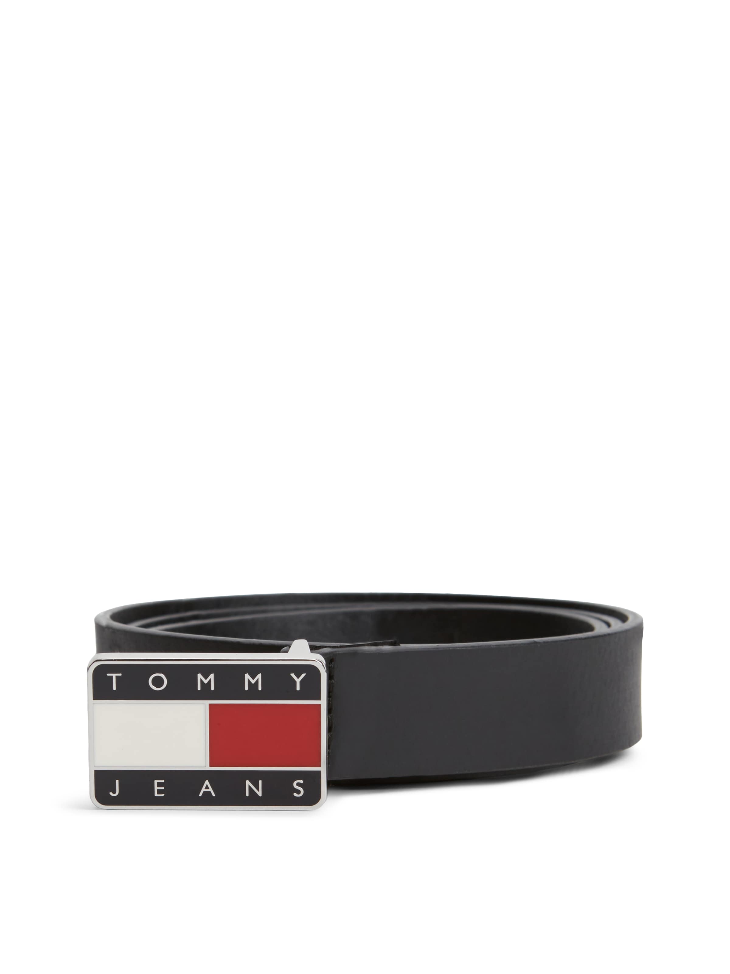 Tommy Jeans Bælte 'HERITAGE' i sort: forside
