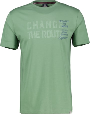 LERROS T-Shirt mit Brustprint ' ' in Grün: Vorderseite