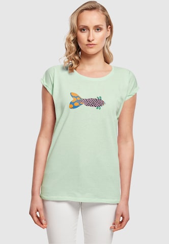Merchcode Shirt 'Yellow Submarine - Fish No. 1' in Green: front