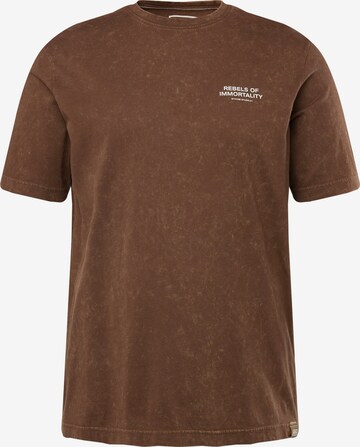 T-Shirt STHUGE en marron : devant