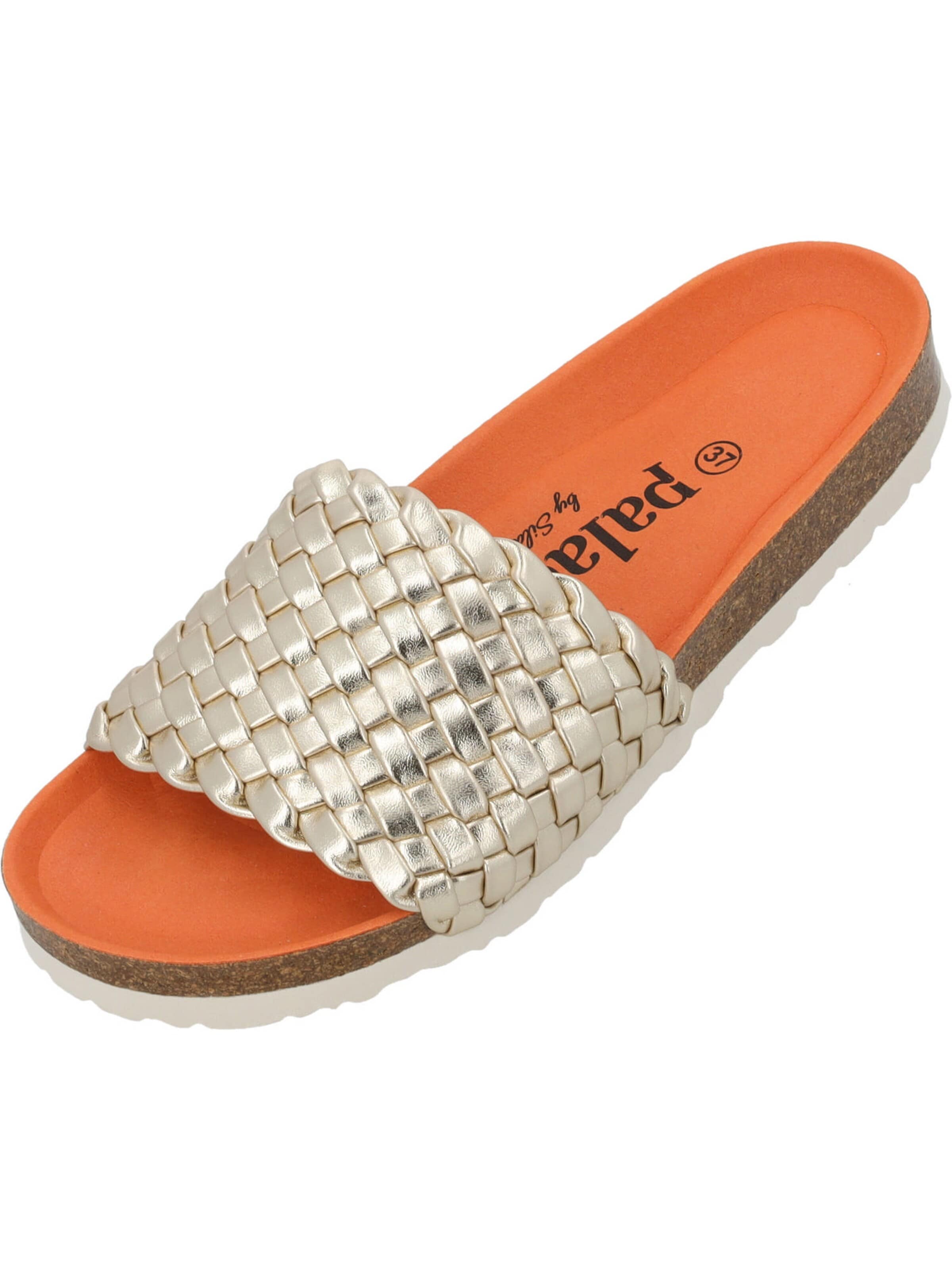 Palado by Sila Sahin Pantolette 'Palado Lerima by Sila Sahin'‌‌‌‌‌‌‌‌‌ in Gold: Vorderseite