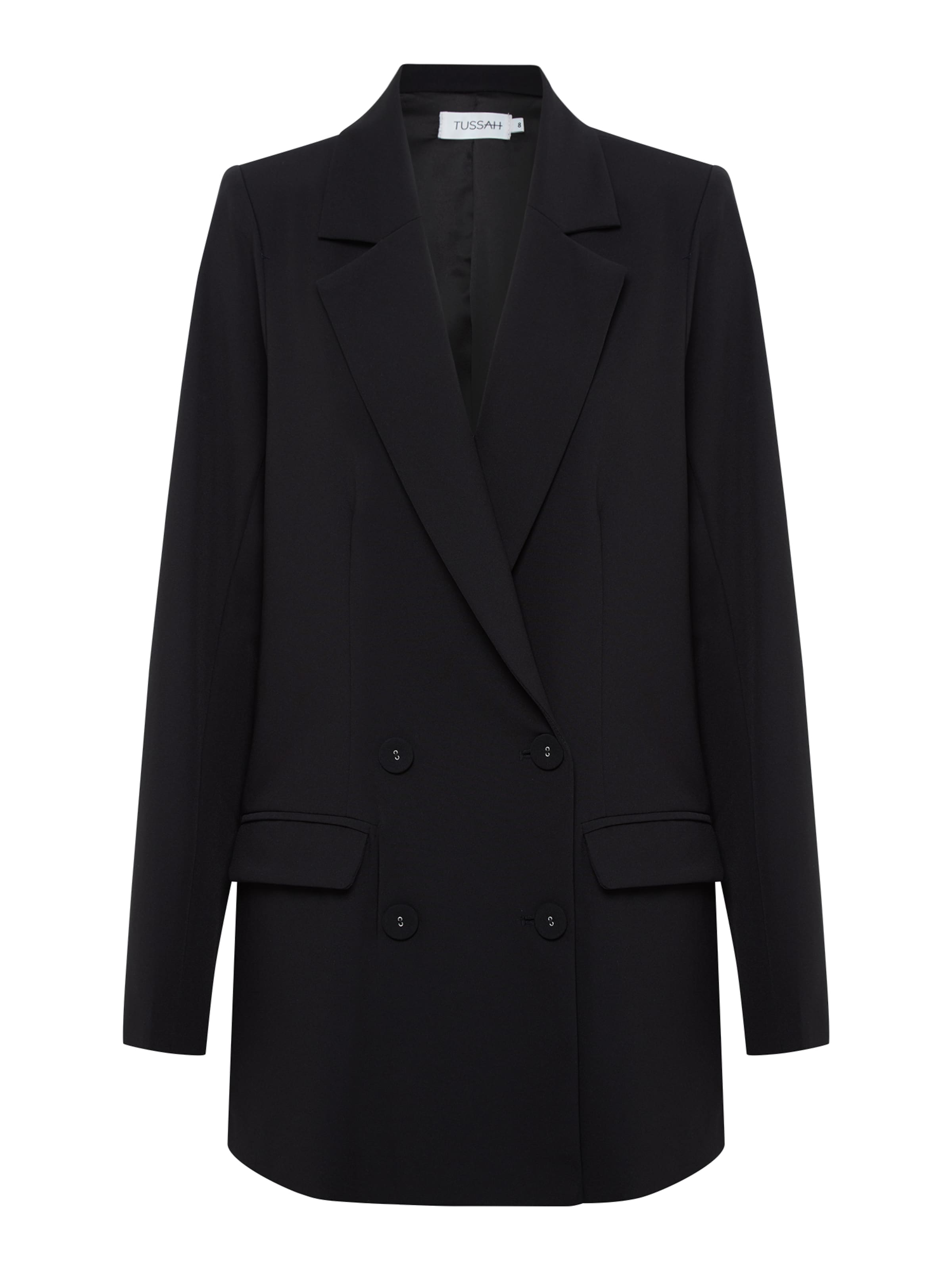 Blazer di Tussah in nero: frontale