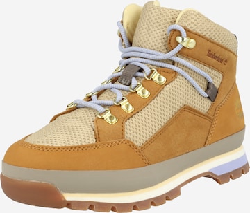 TIMBERLAND حذاء كاحل برباط 'Euro Hiker' بلون بني: الأمام