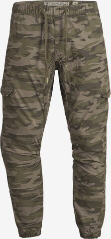 Pantalon cargo 'Levi' INDICODE JEANS en vert : devant