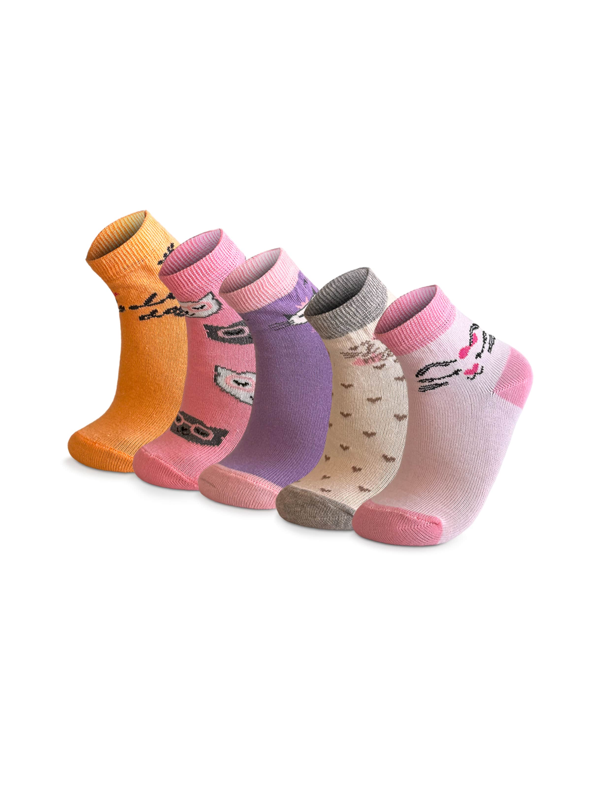 Crea Socks Sokker 'KATZE' i blandingsfarvet: forside