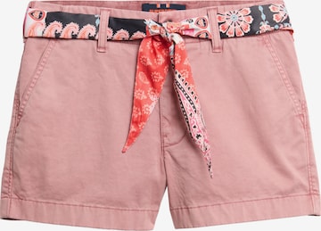 Pantalon chino 'Classic' Superdry & Co en rose : devant