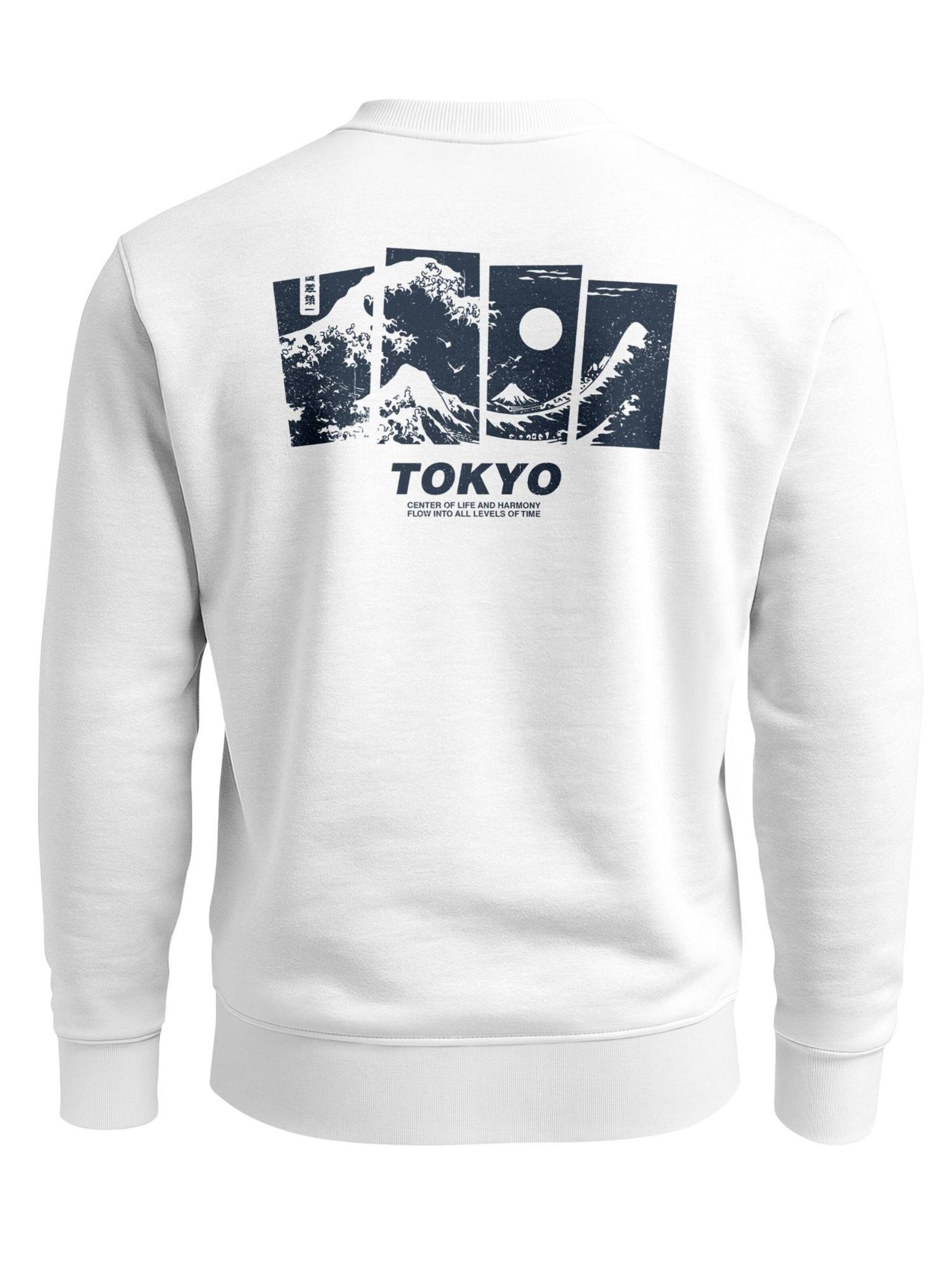 Neverless Sweatshirt 'Tokyo Wave' in White
