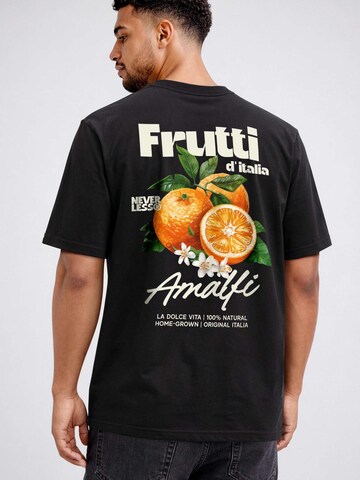 Neverless Shirt 'Frutti d' italia' in Black