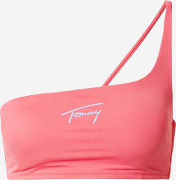 Bandeau Hauts de bikini Tommy Jeans en rose : devant