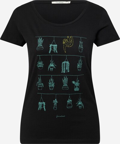 GREENBOMB T-shirt 'Animal Sloth Plants' en jaune / jade / noir, Vue avec produit